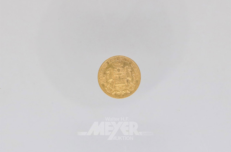 Goldmünze 10 Mark, Deutsches Reich,