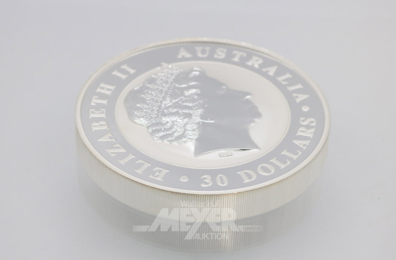 Münze 30 Dollar, 1 kg, 999er Feinsilber,