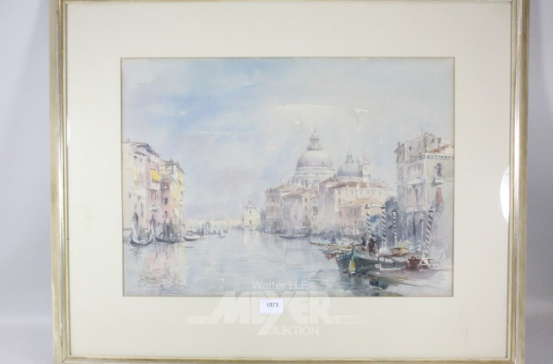 Aquarell ''Venedig'', l.u. unleserl. sig.,
