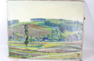 Gemälde ''Landschaft mit Gehöft'',