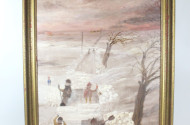 Gemälde ''Schneeräumung'',