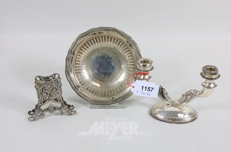 kl. Konvolut Silber, 3 Teile: