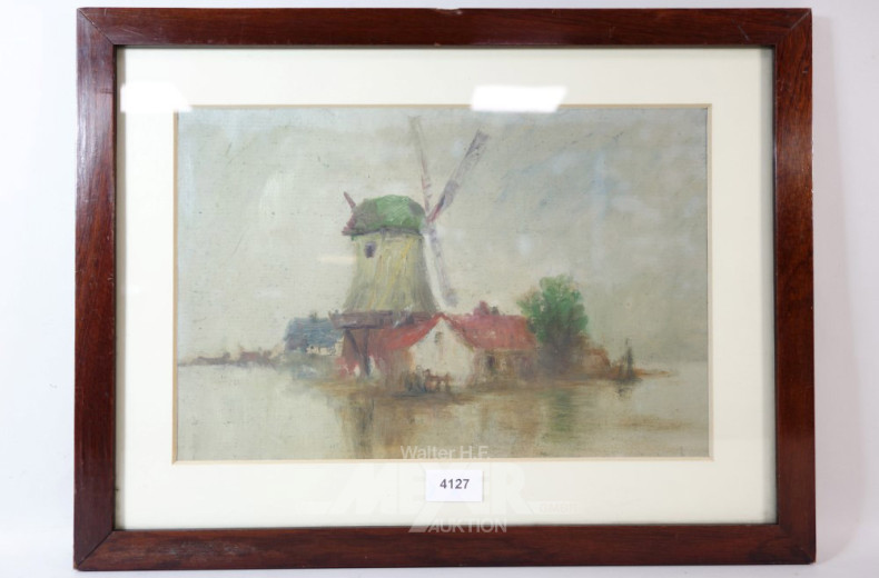 Aquarell ''Windmühle''