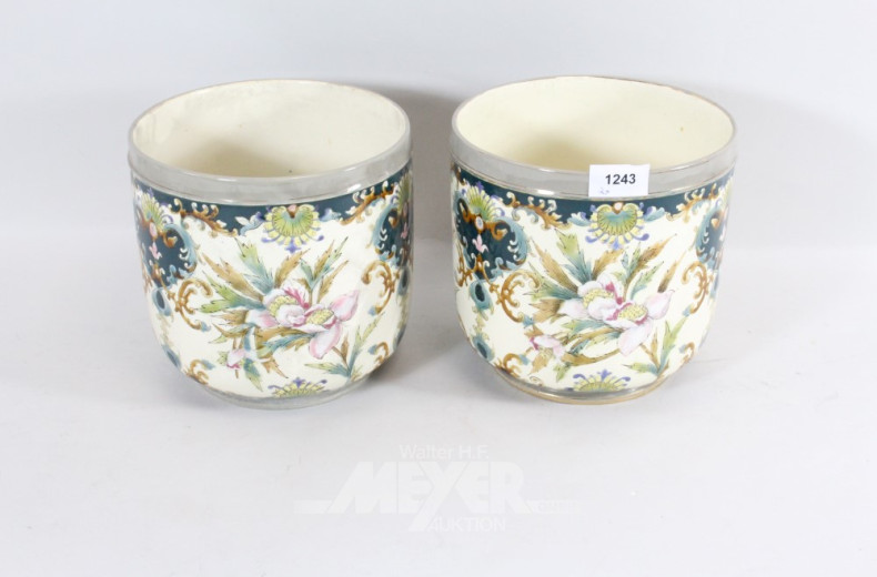 2 Blumenüberfangtöpfe (Paar)