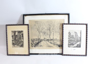 2 Radierungen ''Hamburger Stadtansichten''