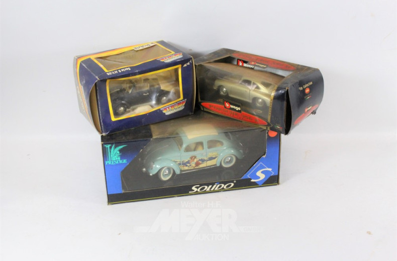 8 Modellautos u.a. BURAGO u. SOLIDO