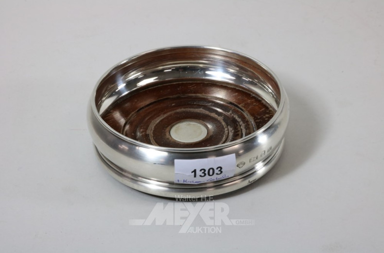 Flaschenuntersetzer, Silber,