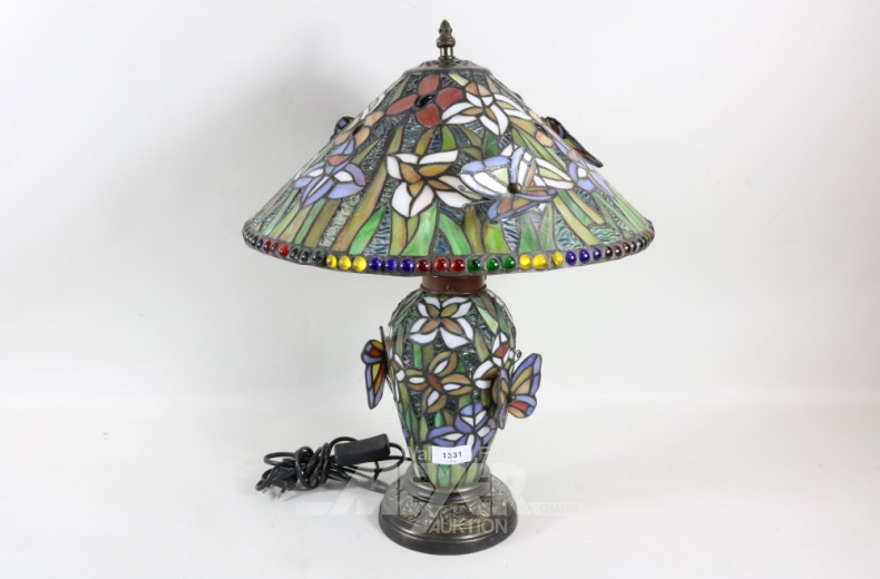 Tischlampe im Tiffany-Stil, 2-flammig,