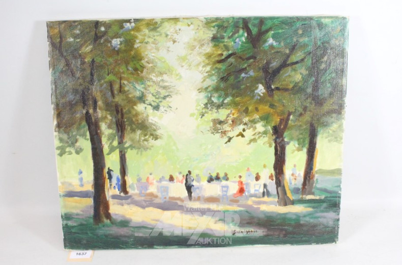 Gemälde ''Gesellschaft im Park'',
