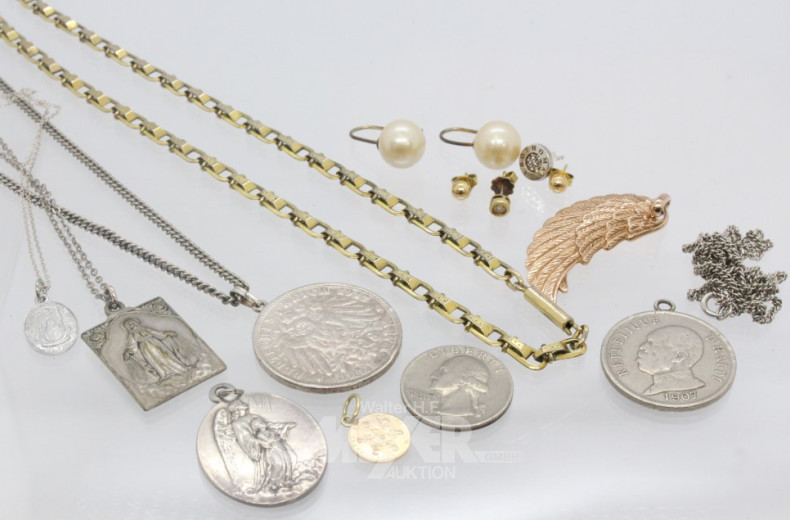kl. Posten Silber- und Modeschmuck:
