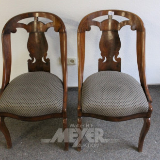 Paar Biedermeier-Stühle, Mahagoni