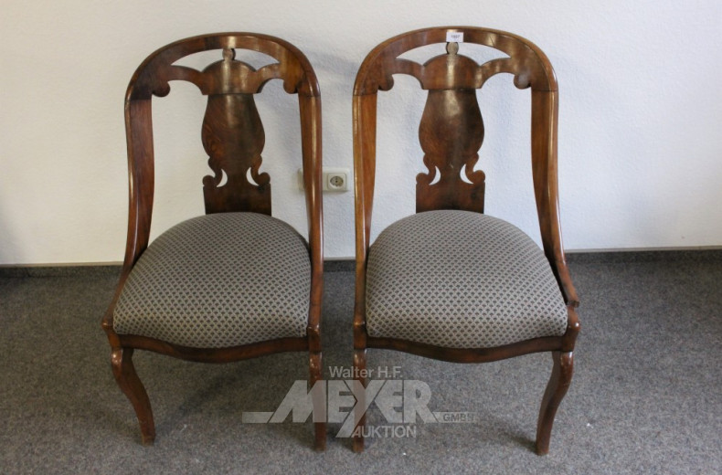 Paar Biedermeier-Stühle, Mahagoni