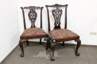 Paar Stühle um 1900, Bezug ergänzt,