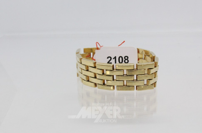 Armband, 585er GG, L: ca. 19,5 cm,