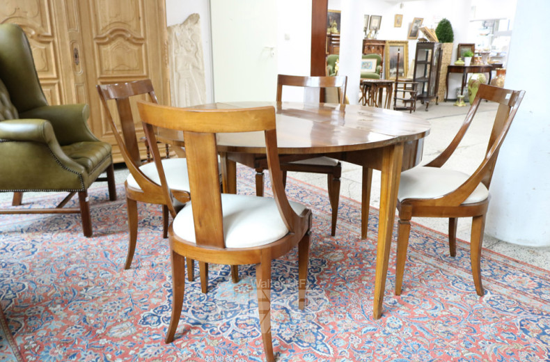 Tischgruppe, Mahagoni, best. aus: