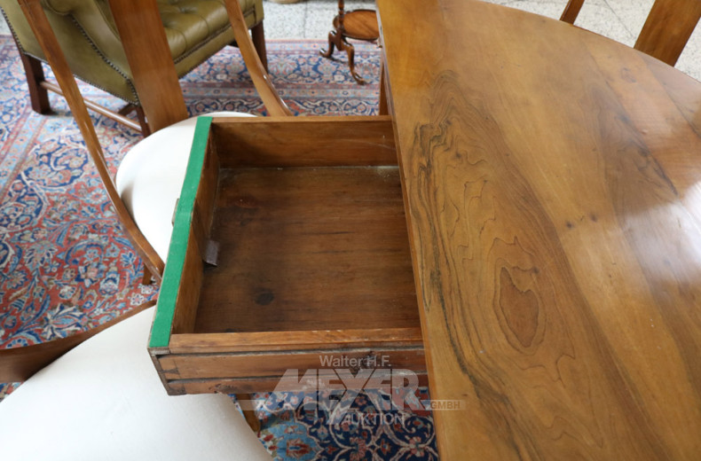 Tischgruppe, Mahagoni, best. aus: