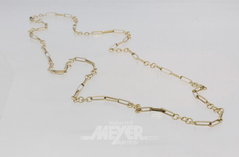 lange Kette, 333er GG, L: ca. 44 cm,