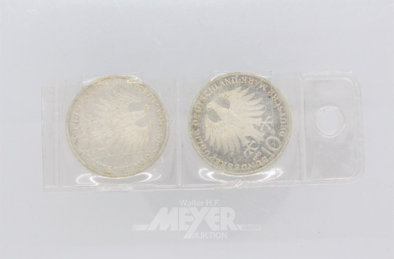 3 Silbermedaillen, Feinsilber,