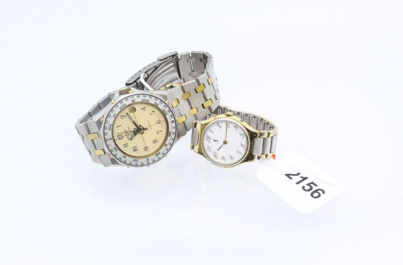 Damen- u. 1 Herrenarmbanduhr