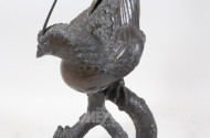 asiat. Bronze-Räucherfigur, Fasan,