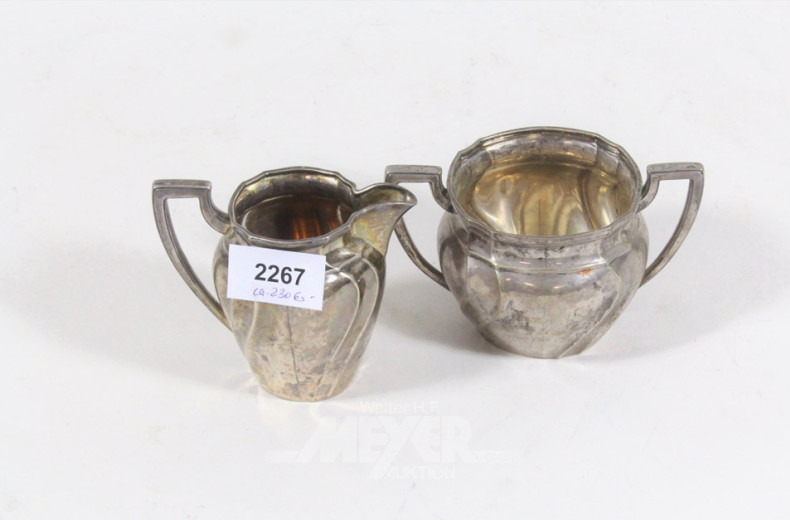 Zucker- und Rahmenset, 2-teilig,