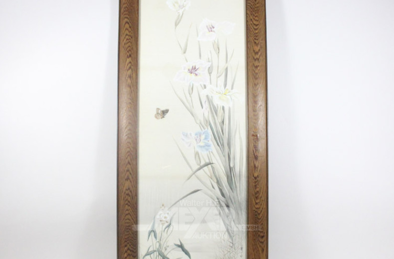 China-Blumenbild auf Seide,