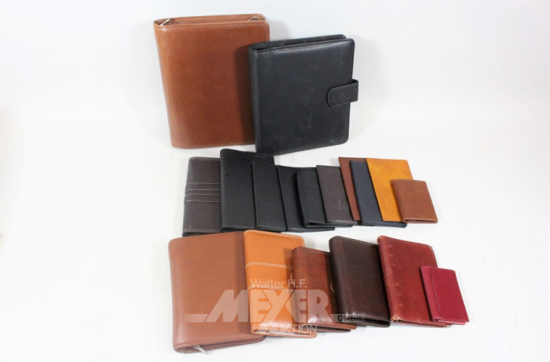 Posten Geldbörsen und Taschenkalender,