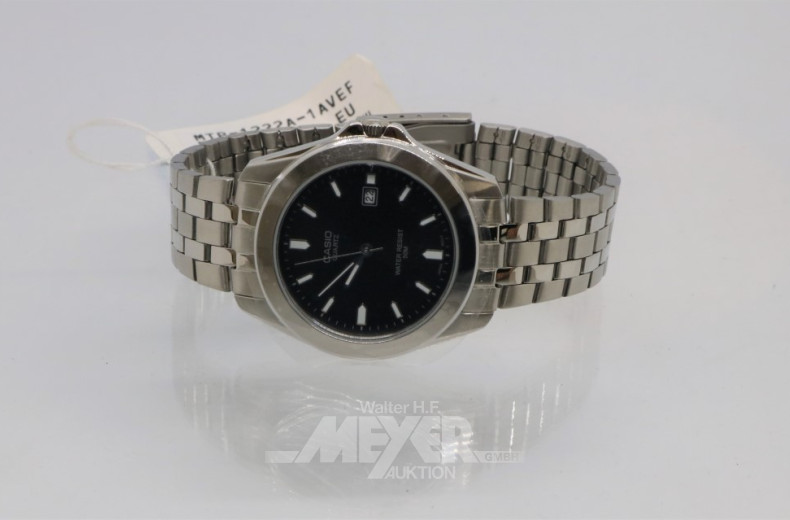 Herrenarmbanduhr ''CASIO'', Stahlband,