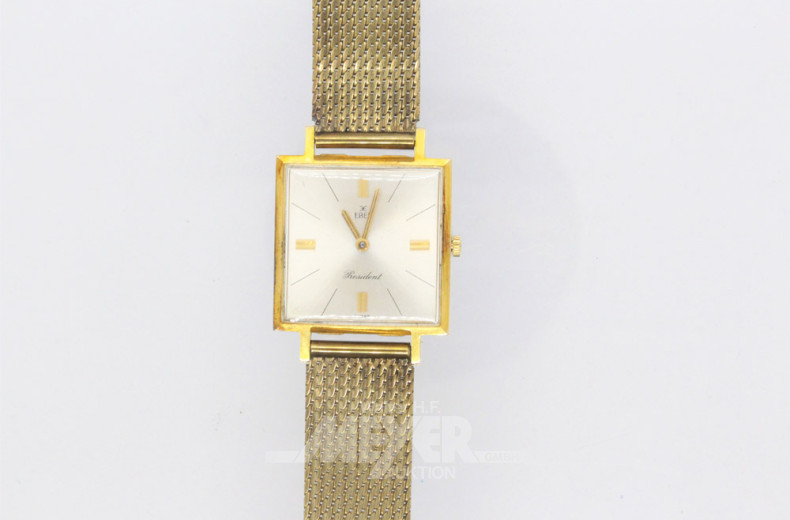 Armbanduhr mit Armband, 333er GG,