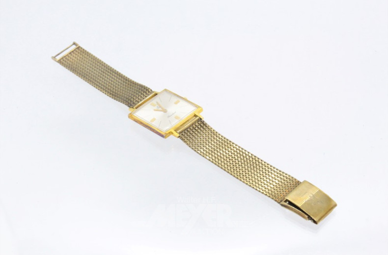 Armbanduhr mit Armband, 333er GG,