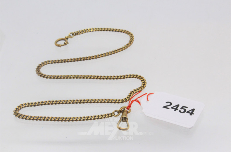 Taschenuhr-Kette, 585er GG, ca. 18 g