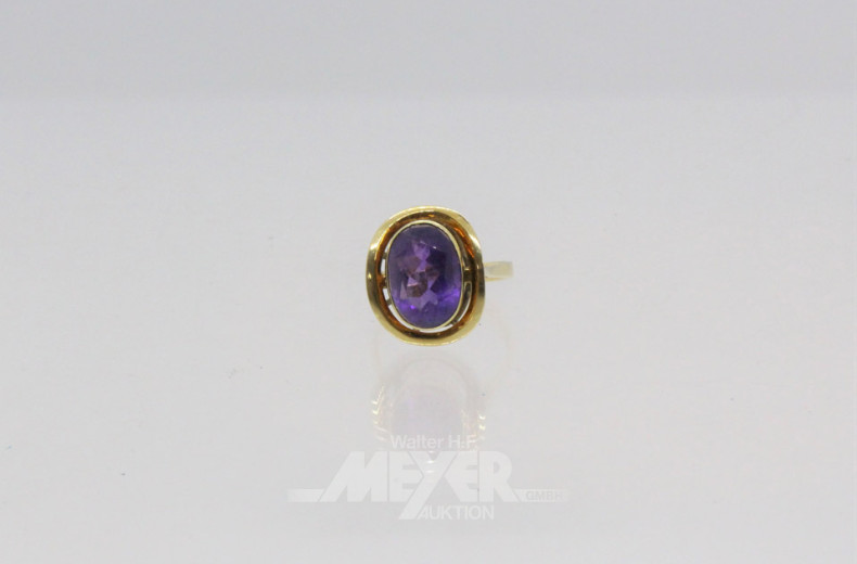 Damenring, 585er GG, besetzt mit