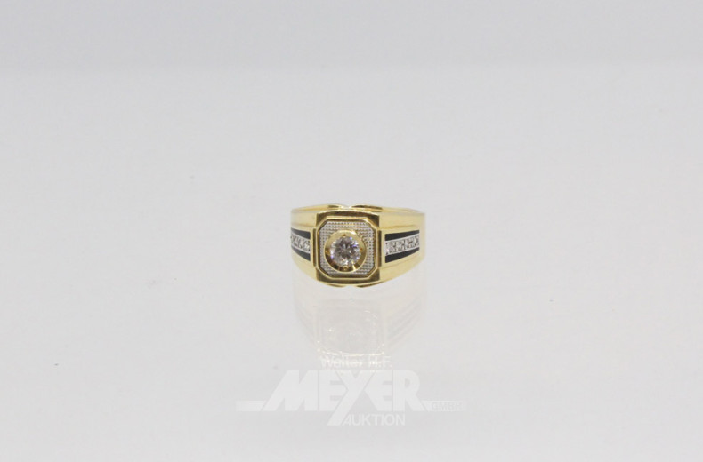 Herrenring, 585er GG, besetzt mit