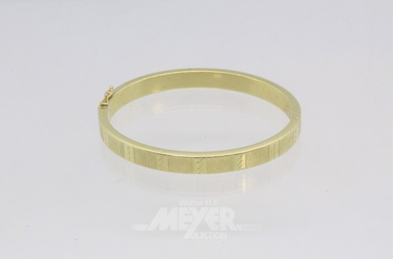 Armreif, 585er GG, verfüllt, ca. 21 g