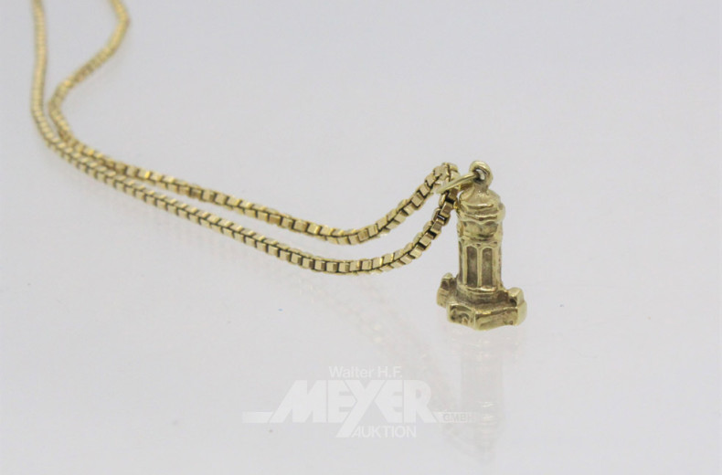Kette, 585er GG mit 1 Anhänger,