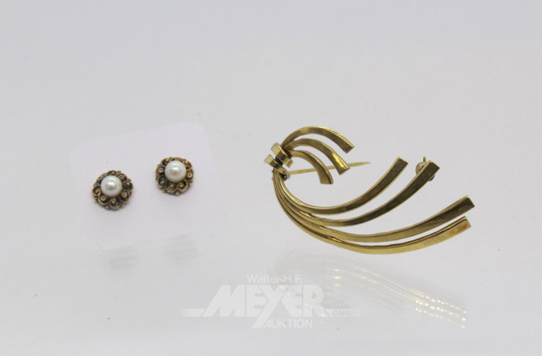 Brosche, 333er GG sowie