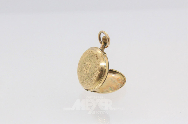Anhänger-Uhr, 585er GG,