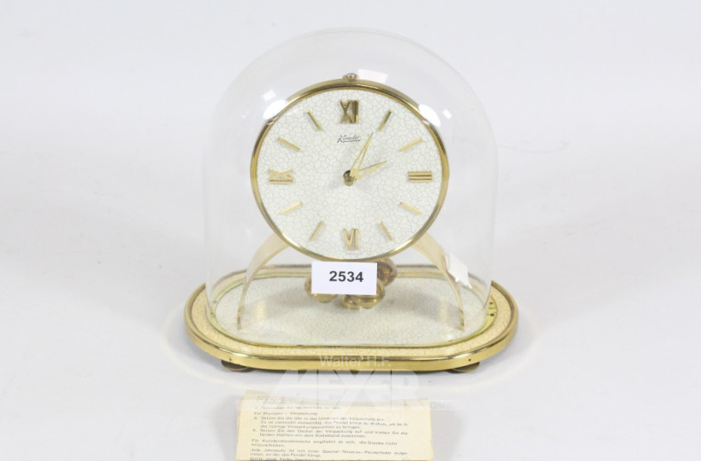 Tischuhr KIENZLE, mit Glassturz