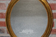 ovaler Spiegel, goldfr. Rahmen