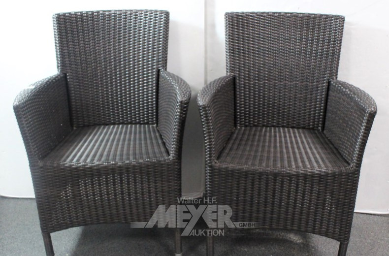 2 Gartenstühle, Kunststoffgeflecht