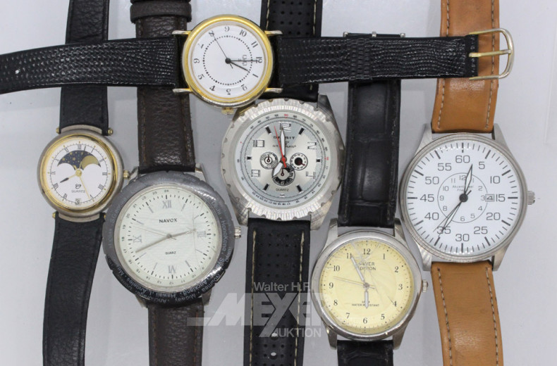 30 div. Armband- und Taschenuhren sowie