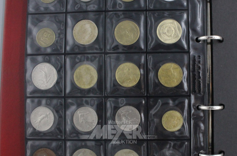 6 Münzalben mit div. Münzen