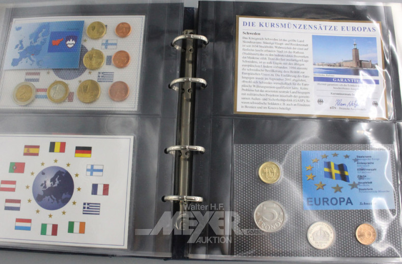 Album mit Kursmünzsätzen