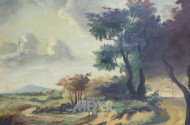 Gemälde ''Landschaft'' r. u. bez. Nieto,