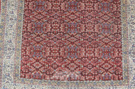 Orient-Teppich, rot-/beigegrundig,