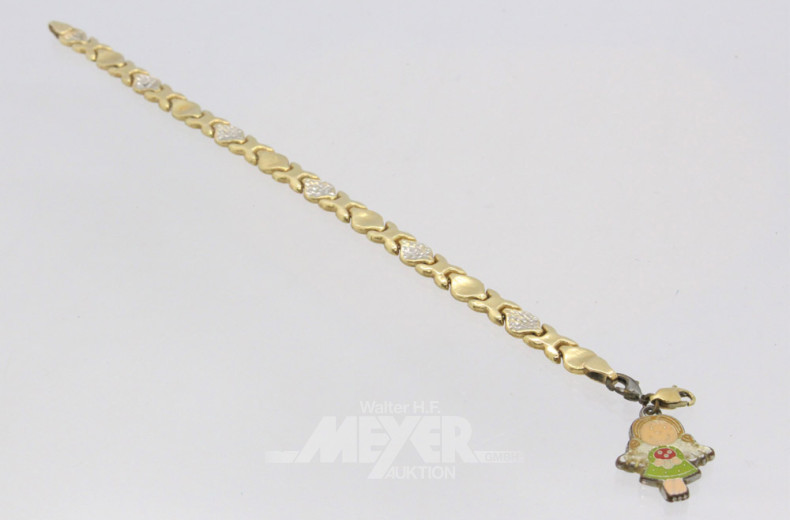 Armband, 585er GG, Anhänger kein Gold,