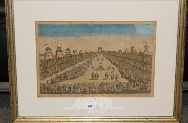 antiquarisches Blatt, vermtl. 18 Jh.,