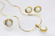 Schmuck-Set, 585er GG, best. aus: