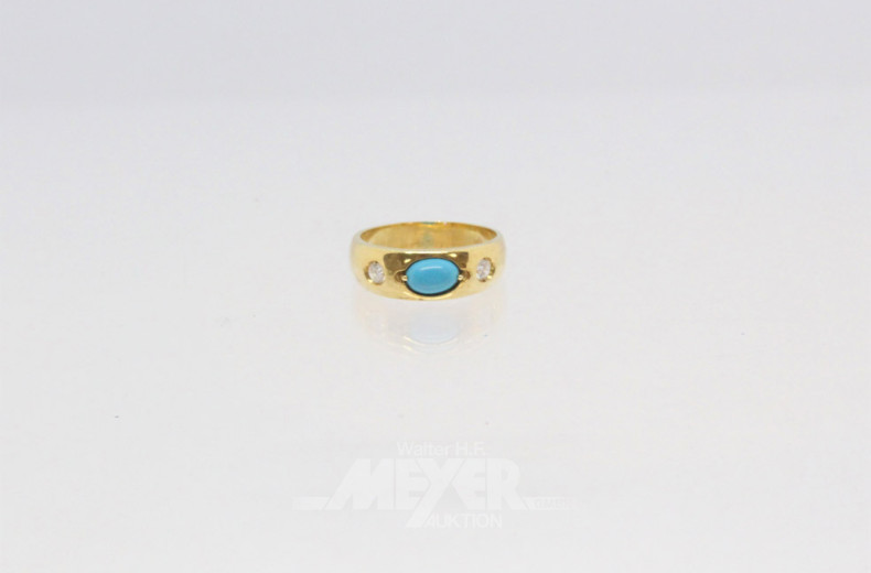 Damen-Bandring, 585er GG, besetzt mit