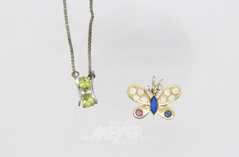 Anhänger ''Schmetterling'', 585er GG,